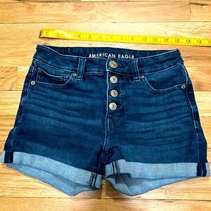 American Eagle AE Midi button up shorts